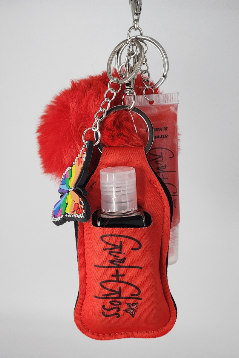 Strong & Sassy Lip Gloss Keychain